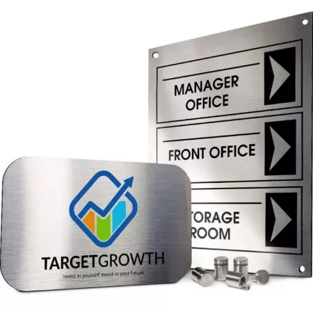 Brushed Aluminum Signs