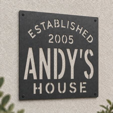 Laser Cut Metal Sign
